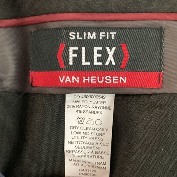Van Huesen 38x30 Slim Fit Flex Blue Slacks - Picture 3 of 12